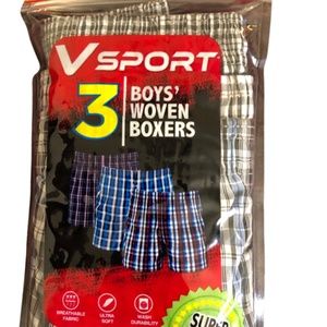 Vsport Boys’ Woven Plaid Boxer Size Large (14-16)